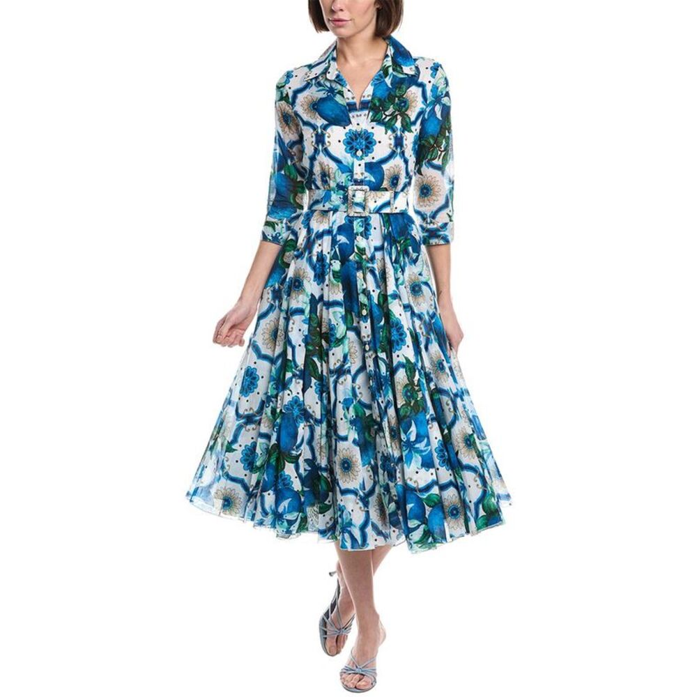 Samantha Sung Womens  Aster Midi Dress, White